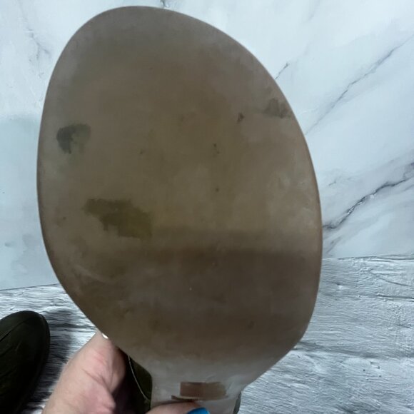 Miz Mooz Women's Trinity Olive Green Leather Kitten Heeled Shoes - Picture 13 of 16